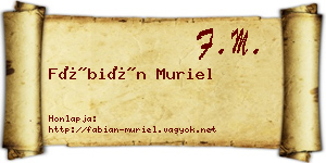Fábián Muriel névjegykártya